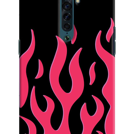 Fire Flames Oppo Reno2 Hard Case Back Cover by Casekaro