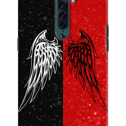 Wings Oppo Reno2 Hard Case Back Cover by Casekaro