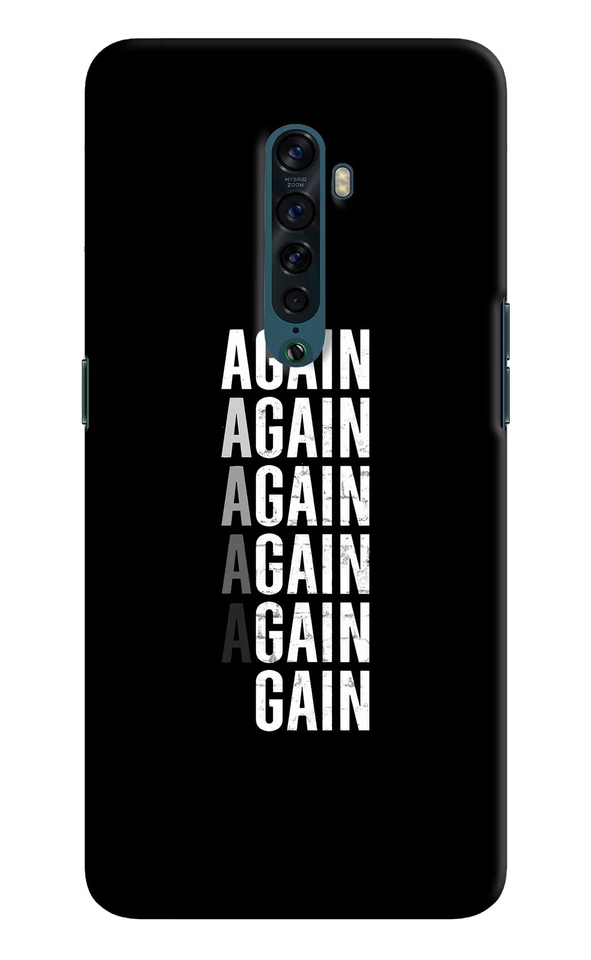 Again Again Gain Oppo Reno2 Hard Case Back Cover by Casekaro