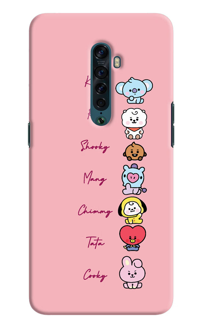 BTS names Oppo Reno2 Hard Case Back Cover by Casekaro