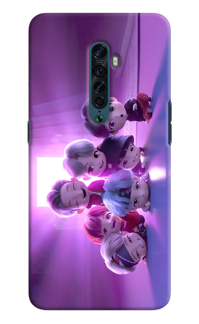 BTS Chibi Oppo Reno2 Hard Case Back Cover by Casekaro