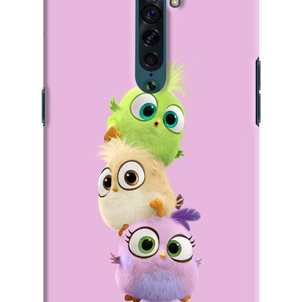 Cute Little Birds Oppo Reno2 Hard Case Back Cover by Casekaro