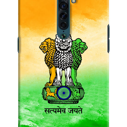 Satyamev Jayate Flag Oppo Reno2 Hard Case Back Cover by Casekaro