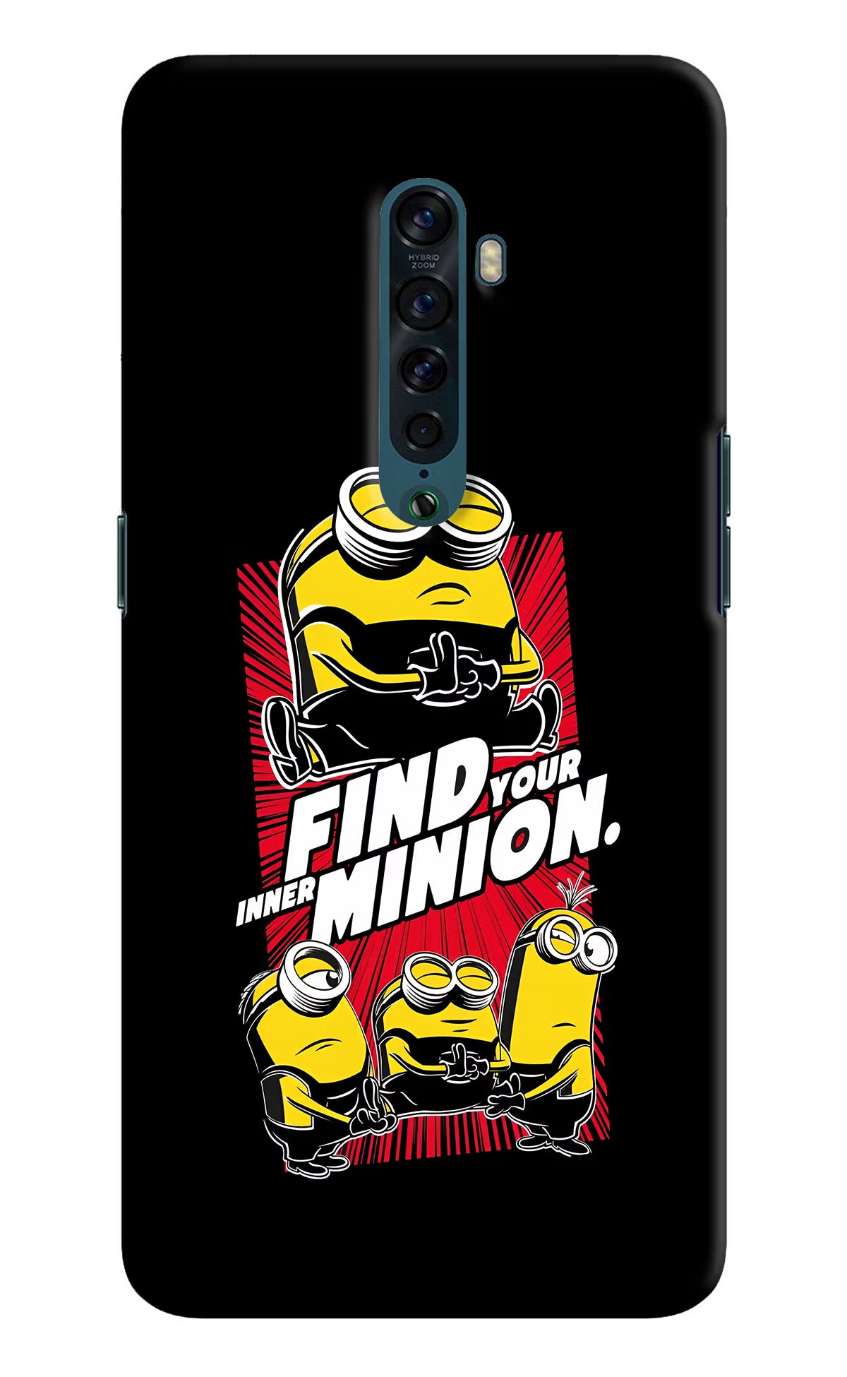 Find your inner Minion Oppo Reno2 Hard Case Back Cover by Casekaro