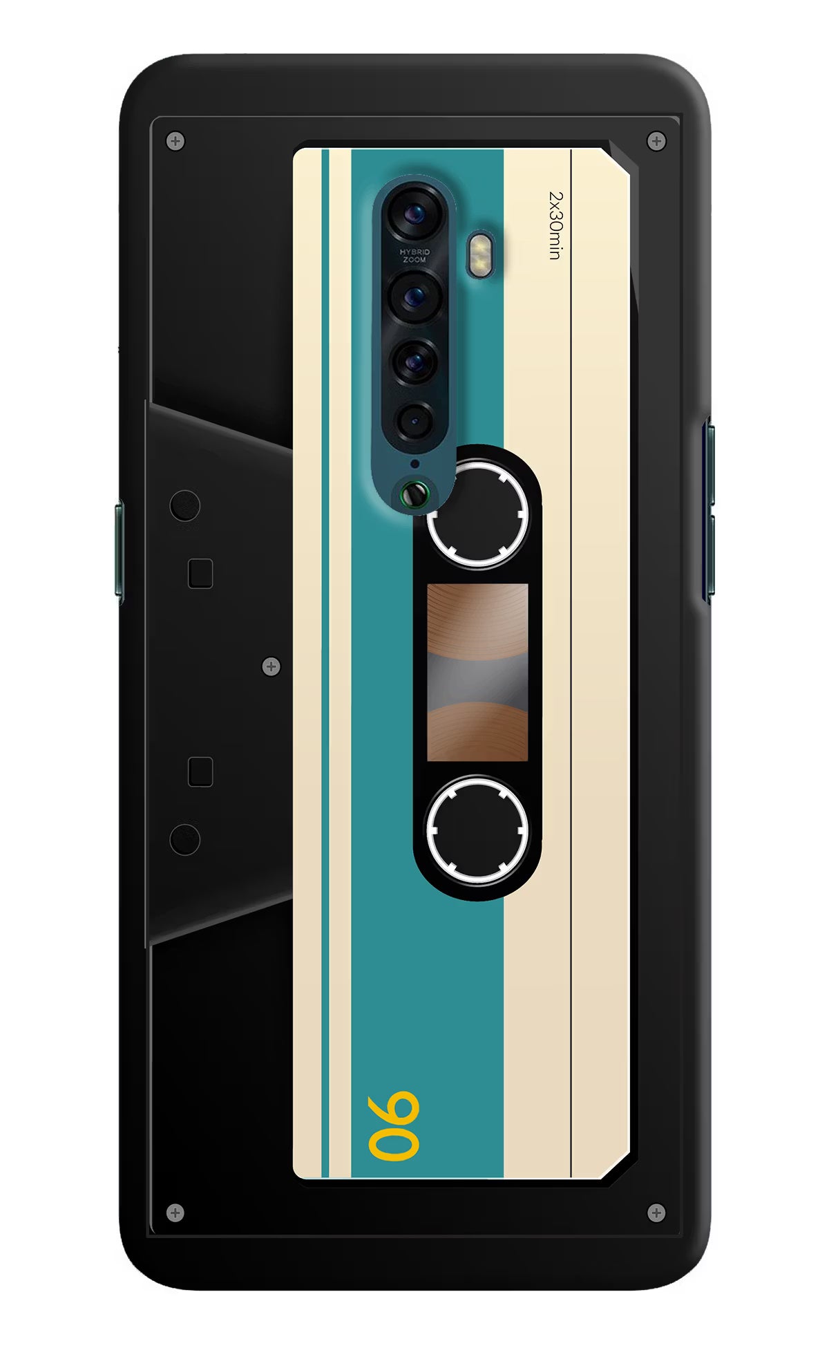 Cassette Oppo Reno2 Hard Case Back Cover by Casekaro