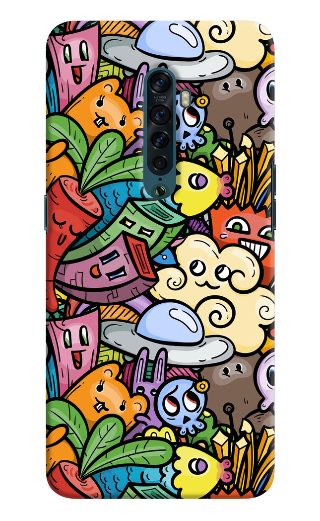 Veggie Doodle Oppo Reno2 Hard Case Back Cover by Casekaro