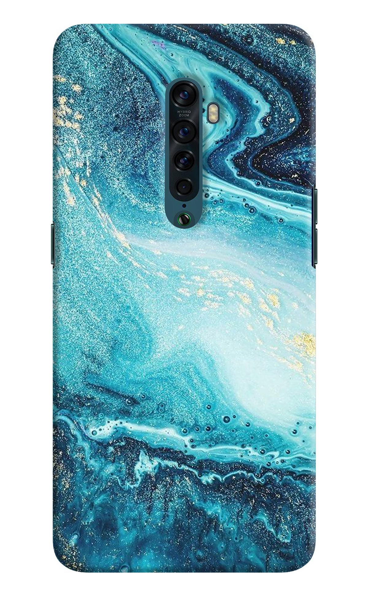 Blue Glitter Marble Oppo Reno2 Back Cover