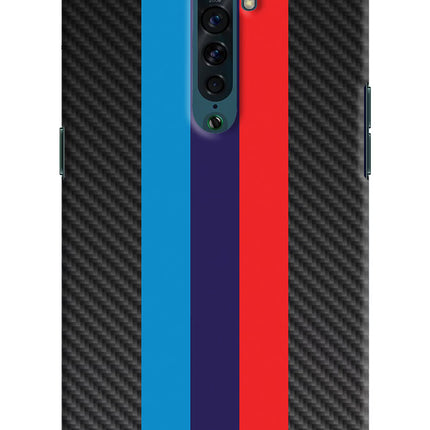 BMW Stripes Pattern Oppo Reno2 Hard Case Back Cover by Casekaro