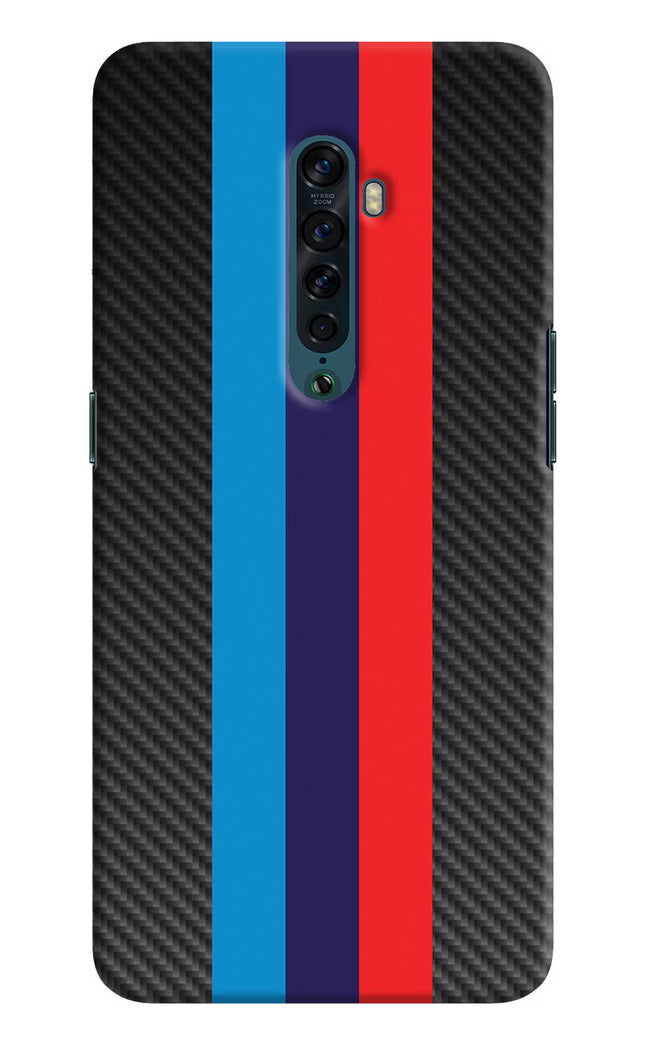 BMW Stripes Pattern Oppo Reno2 Hard Case Back Cover by Casekaro