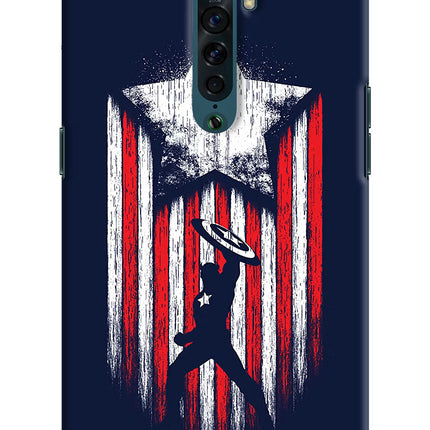 Captain America Marvel Art Oppo Reno2 Hard Case Back Cover by Casekaro