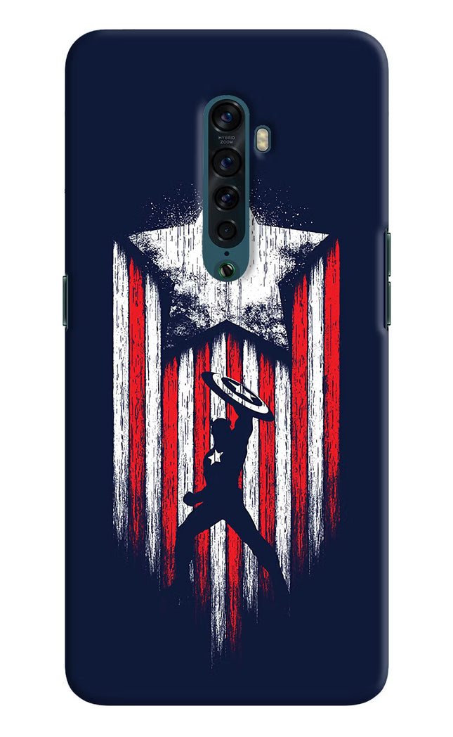 Captain America Marvel Art Oppo Reno2 Hard Case Back Cover by Casekaro