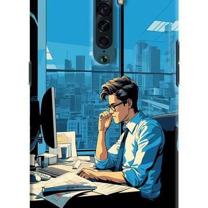 Focused Hustler (AI Generated) Oppo Reno2 Hard Case Back Cover by Casekaro