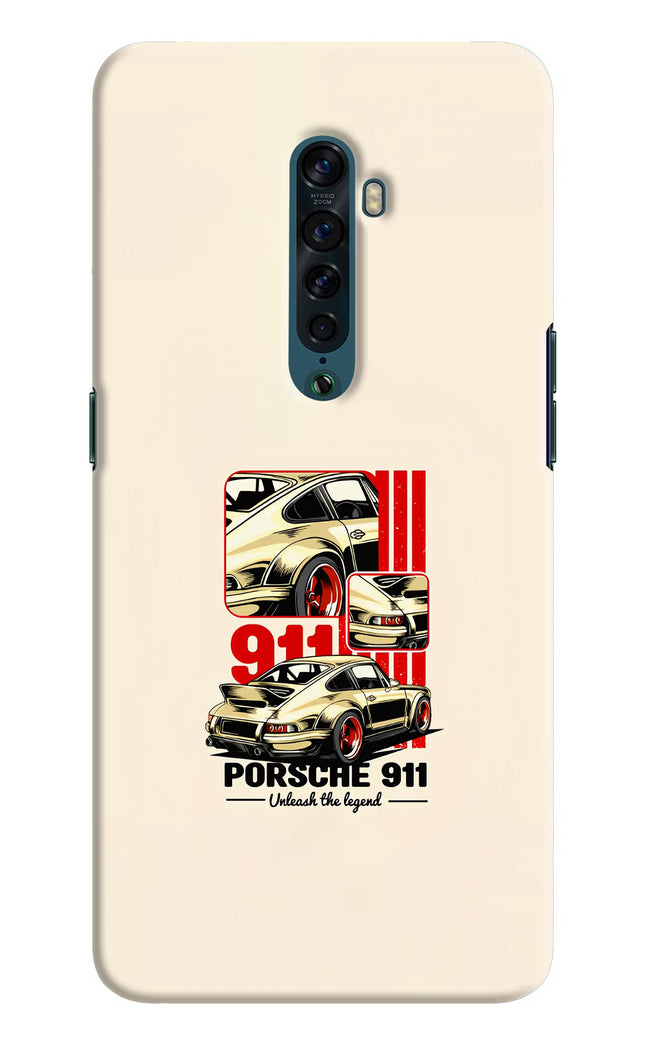Classic Porsche 911 Oppo Reno2 Hard Case Back Cover by Casekaro