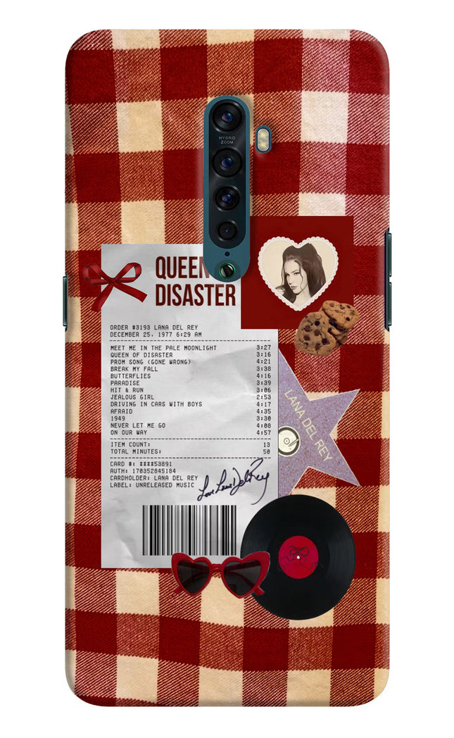 Queen of Disaster Oppo Reno2 Hard Case Back Cover by Casekaro