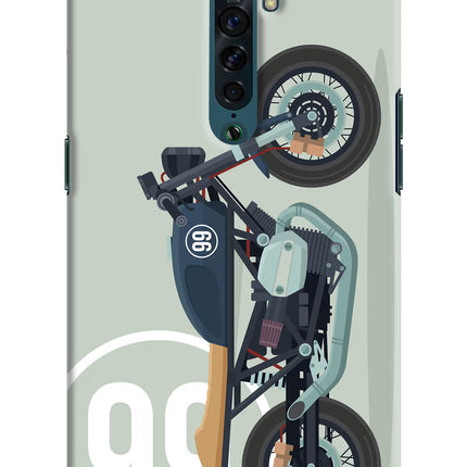 Classic Cafe Racer 99 Oppo Reno2 Hard Case Back Cover by Casekaro