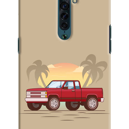 Desert Classic Drive Oppo Reno2 Hard Case Back Cover by Casekaro
