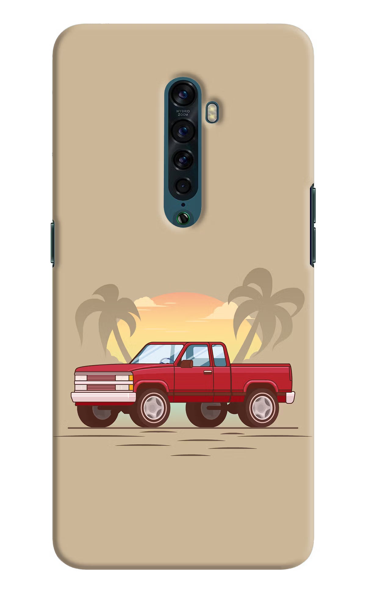 Desert Classic Drive Oppo Reno2 Hard Case Back Cover by Casekaro