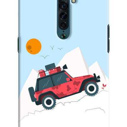 Mountain Trail Beast Oppo Reno2 Hard Case Back Cover by Casekaro