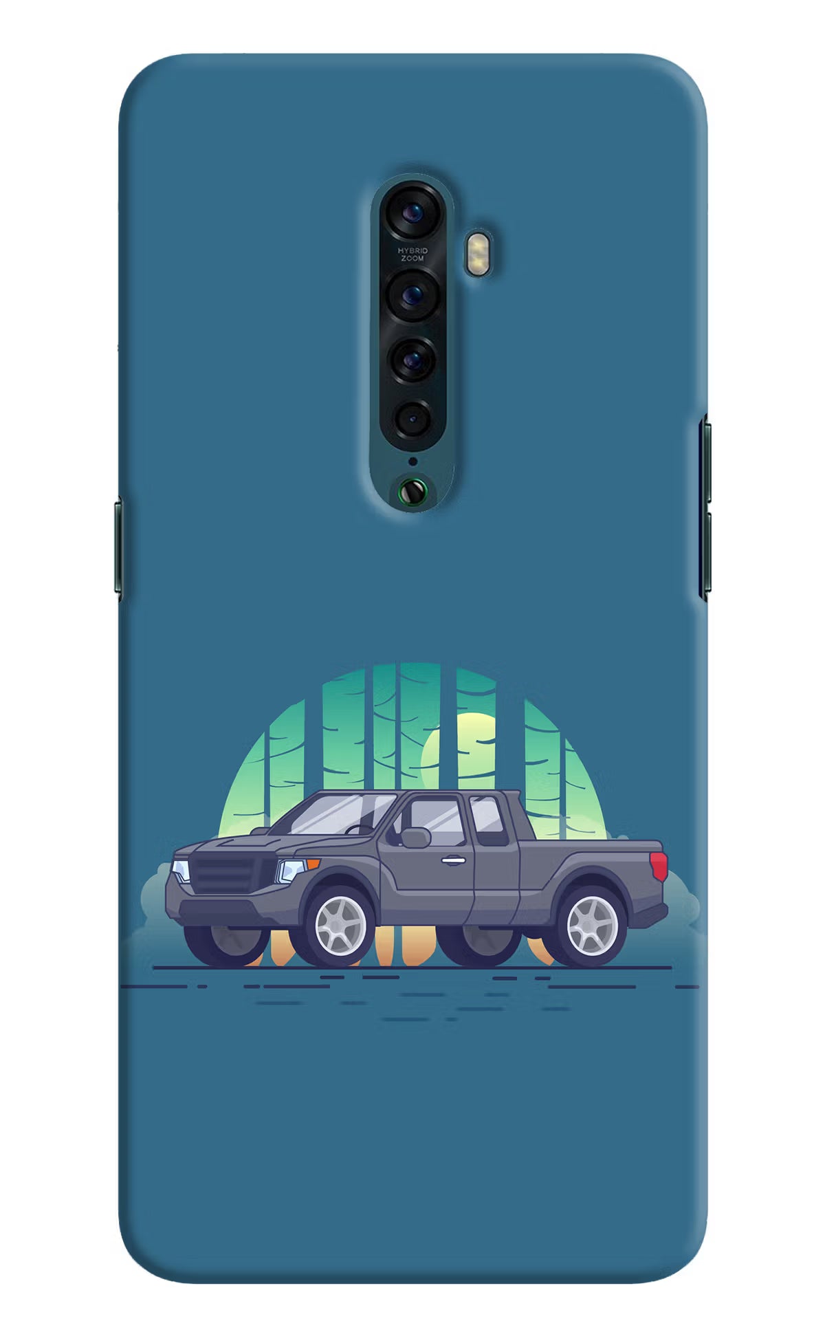 Retro Garage Vibe Oppo Reno2 Hard Case Back Cover by Casekaro