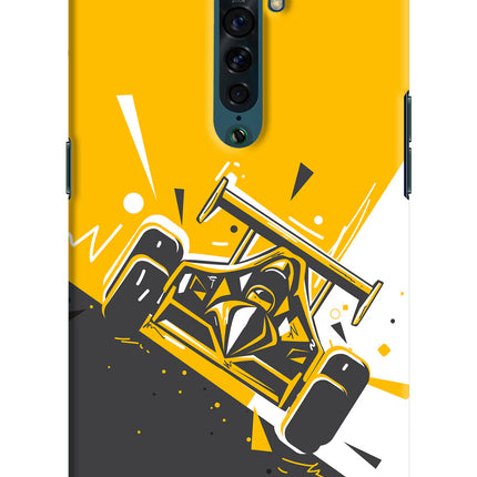 Track King Oppo Reno2 Hard Case Back Cover by Casekaro