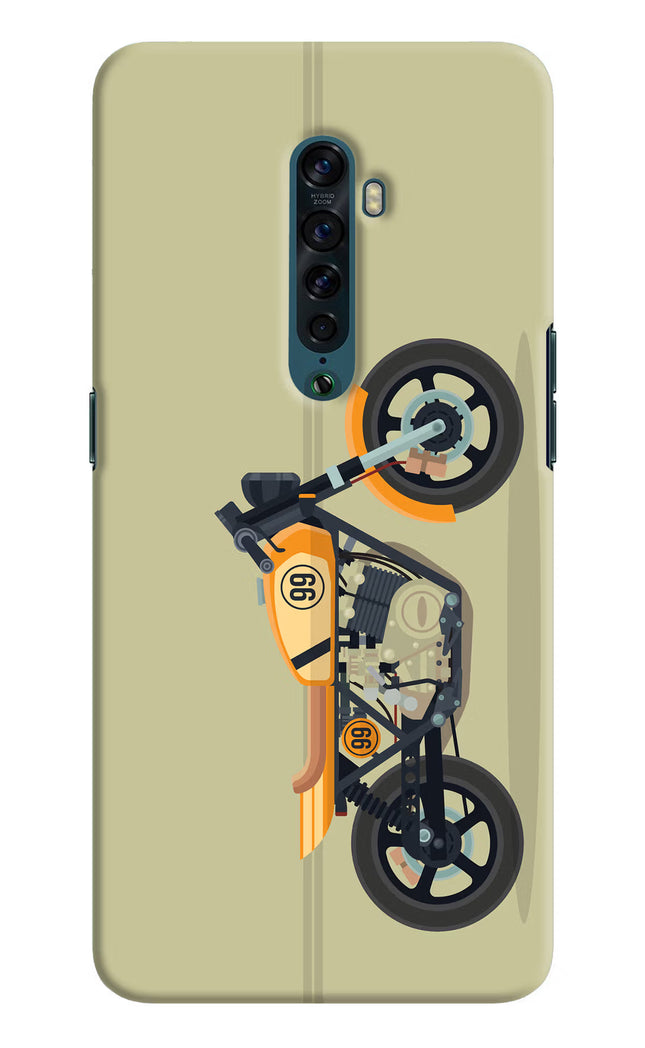 Vertical Speedster Oppo Reno2 Hard Case Back Cover by Casekaro