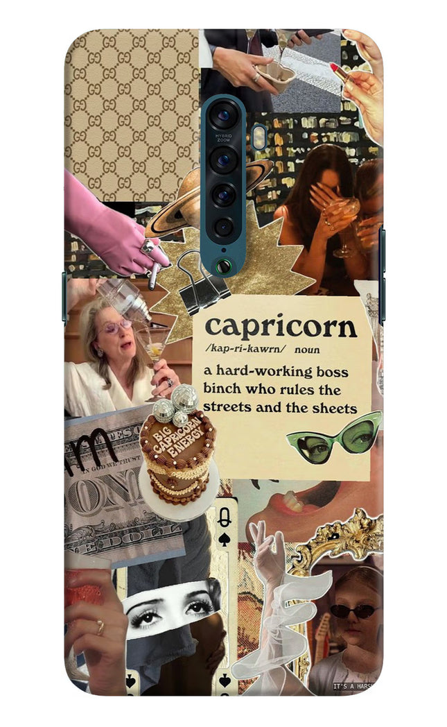 Capricorn Zodiac Oppo Reno2 Hard Case Back Cover by Casekaro