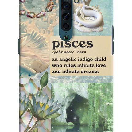 Pisces Zodiac Oppo Reno2 Hard Case Back Cover by Casekaro