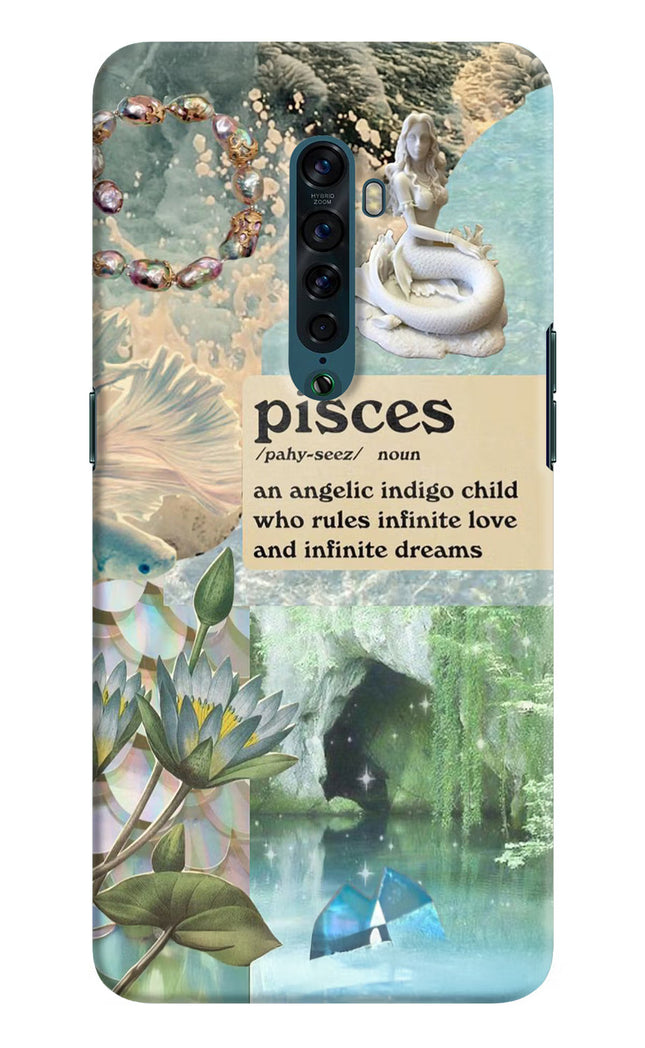 Pisces Zodiac Oppo Reno2 Hard Case Back Cover by Casekaro