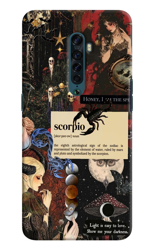 Scorpio Zodiac Oppo Reno2 Hard Case Back Cover by Casekaro