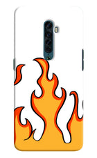 Fired Up – White Oppo Reno2 Hard Case Back Cover by Casekaro