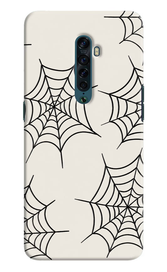 Spider Web Oppo Reno2 Hard Case Back Cover by Casekaro