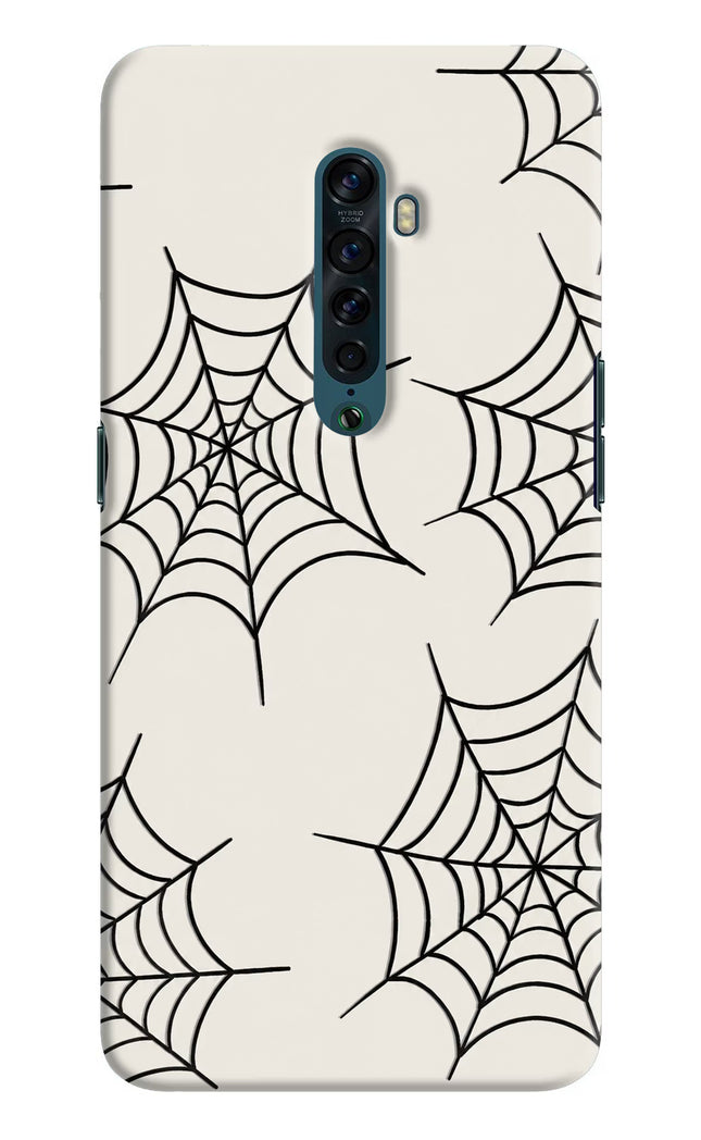 Spider Web Oppo Reno2 Hard Case Back Cover by Casekaro