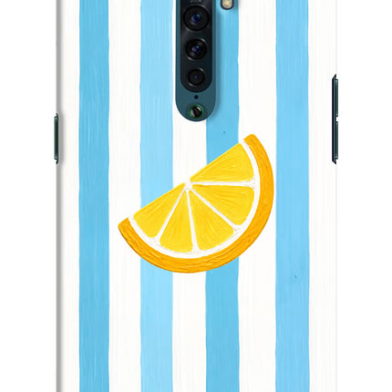 Summer Lemon Oppo Reno2 Hard Case Back Cover by Casekaro