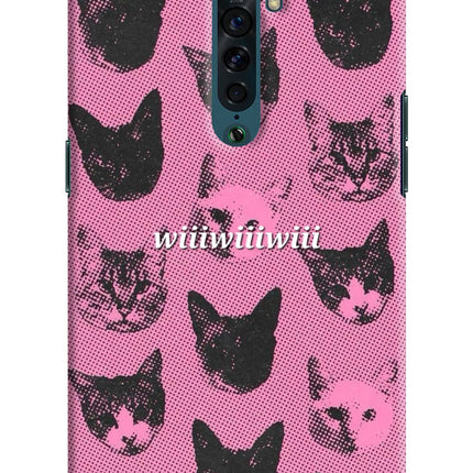 Pink Cats Oppo Reno2 Hard Case Back Cover by Casekaro