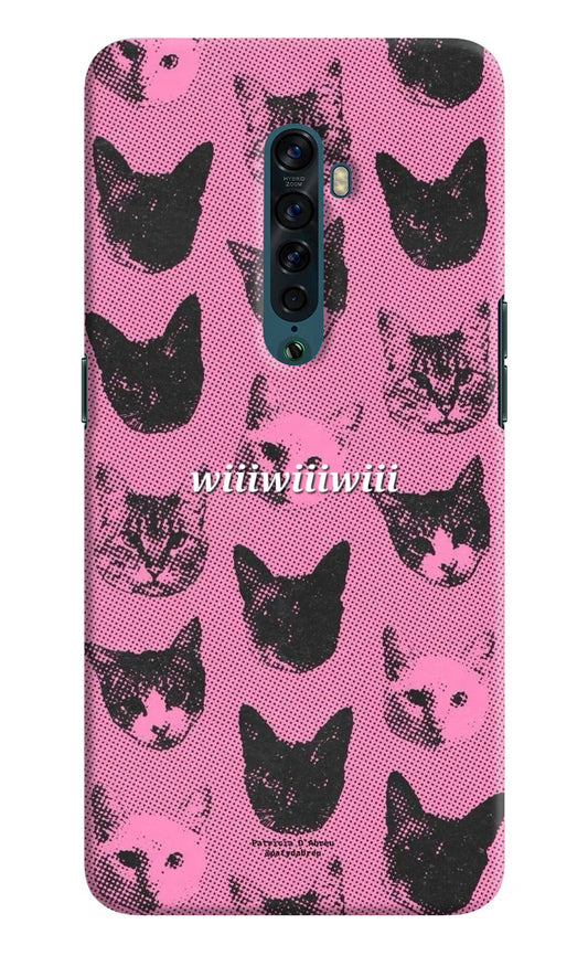 Pink Cats Oppo Reno2 Hard Case Back Cover by Casekaro