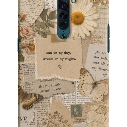 Vintage case Oppo Reno2 Hard Case Back Cover by Casekaro
