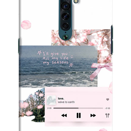 Wave to earth Oppo Reno2 Hard Case Back Cover by Casekaro