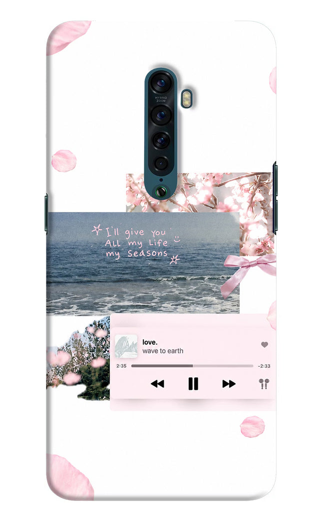 Wave to earth Oppo Reno2 Hard Case Back Cover by Casekaro