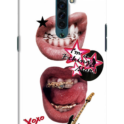 Rockstar Oppo Reno2 Hard Case Back Cover by Casekaro
