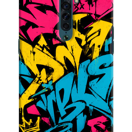 Graffiti Vibe Oppo Reno2 Hard Case Back Cover by Casekaro