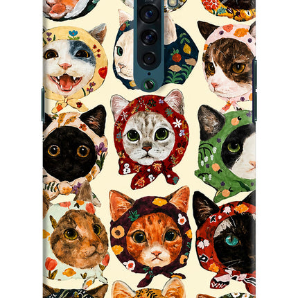 Cool Cat Oppo Reno2 Hard Case Back Cover by Casekaro