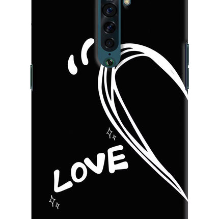 Love Line Oppo Reno2 Hard Case Back Cover by Casekaro