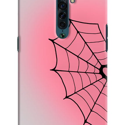 Pink Web Oppo Reno2 Hard Case Back Cover by Casekaro