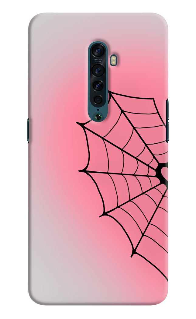 Pink Web Oppo Reno2 Hard Case Back Cover by Casekaro