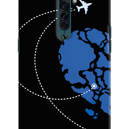 Love Orbit Oppo Reno2 Hard Case Back Cover by Casekaro