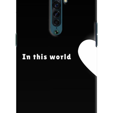 This World Oppo Reno2 Hard Case Back Cover by Casekaro