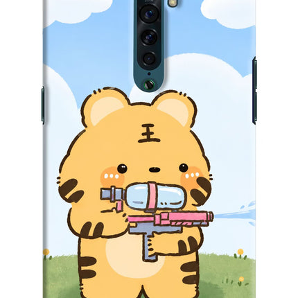 Tiger Treat Oppo Reno2 Hard Case Back Cover by Casekaro