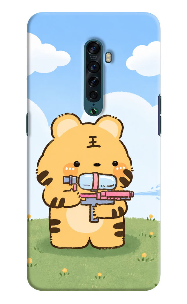 Tiger Treat Oppo Reno2 Hard Case Back Cover by Casekaro