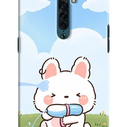 Bunny Treat Oppo Reno2 Hard Case Back Cover by Casekaro