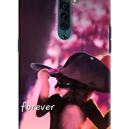 Forever Cat Oppo Reno2 Hard Case Back Cover by Casekaro